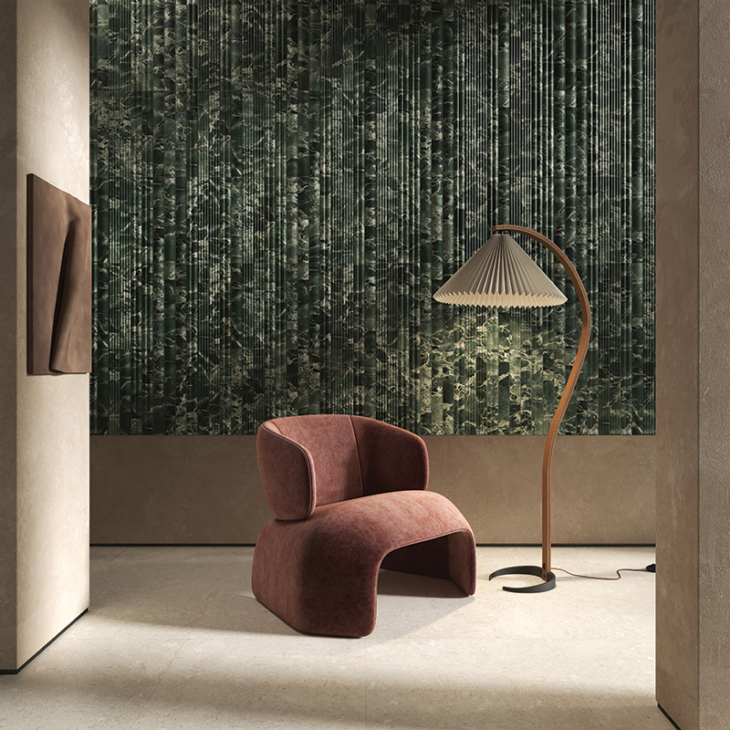 50×400mm white body marble effect ceramic tiles that create elegant and three-dimensional drapes that envelop the walls in a timeless stage of pure elegance. 3D tiles, Marble effect