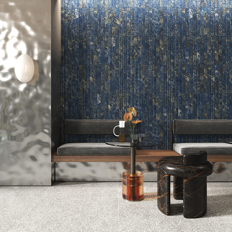 50×400mm white body marble effect ceramic tiles that create elegant and three-dimensional drapes that envelop the walls in a timeless stage of pure elegance. 3D tiles, Marble effect